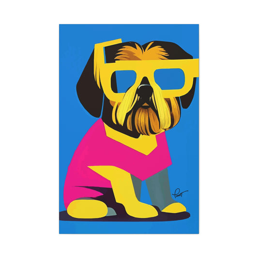Super Cool Lhasa Apso Pop Wall Art (Canvas) - LIMITED EDITION